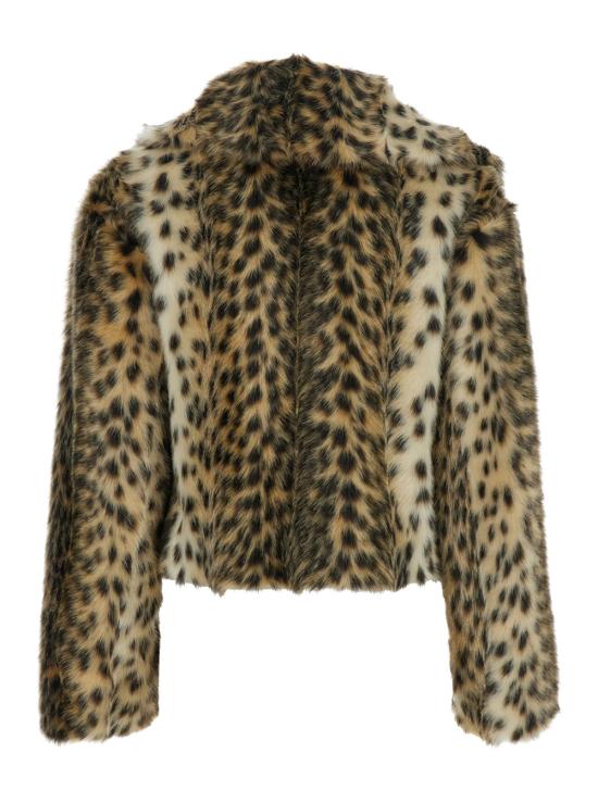 25FW 비비 쿠튀르 자켓 LEOPARDECOFURJAKETLEO Brown - B&B COUTURE