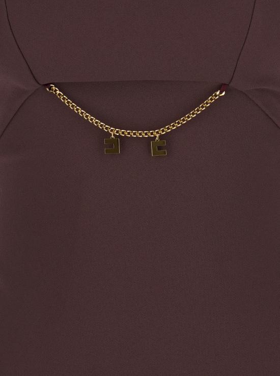 25FW 엘리자베타프랜치 숏 원피스 AB80856E2EA4 Bordeaux - ELISABETTA FRANCHI