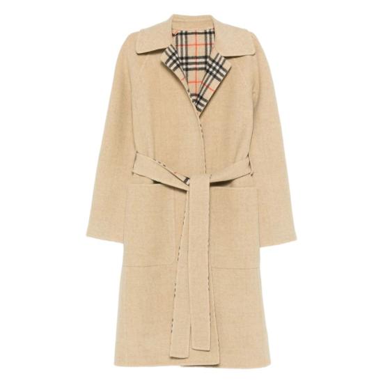 25FW 버버리 리버시블 울 랩 코트  8110900 TUNBRIDGE B9368 Beige