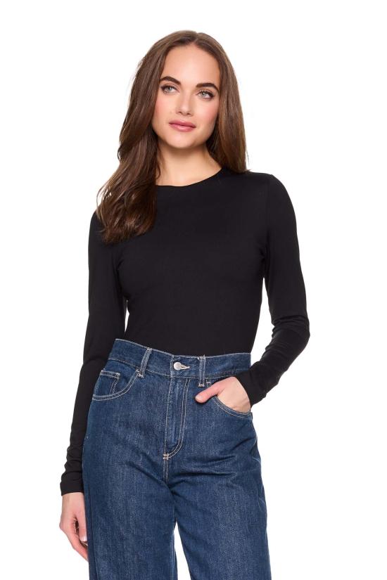  Susana Monaco 반팔 티셔츠 수자나 모나코 롱슬리브 크루 탑