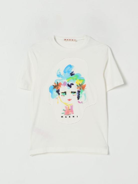 25FW [키즈] 마르니 티셔츠 M01595M00HZ 0M114 White