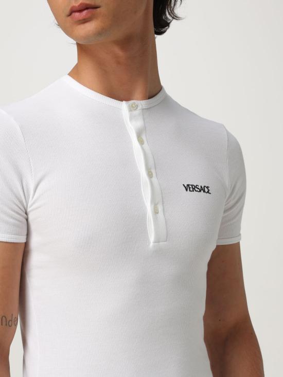 25FW 베르사체 반팔 티셔츠 10196781A09410 1W000 White - VERSACE