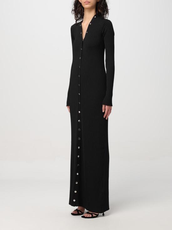  디 아티코 롱 원피스 241WCM113KV006 100 Black - THE ATTICO