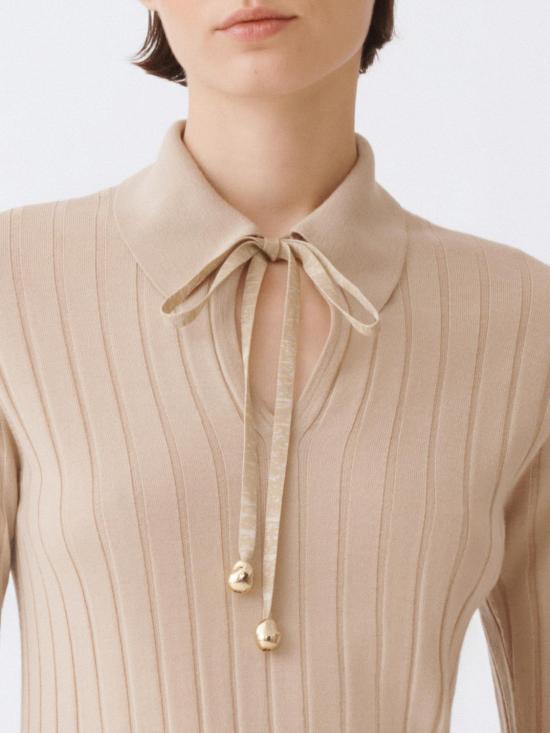 25FW 파비아나 필리피 폴로 티셔츠 MAD215F053N125 0157 Beige - FABIANA FILIPPI