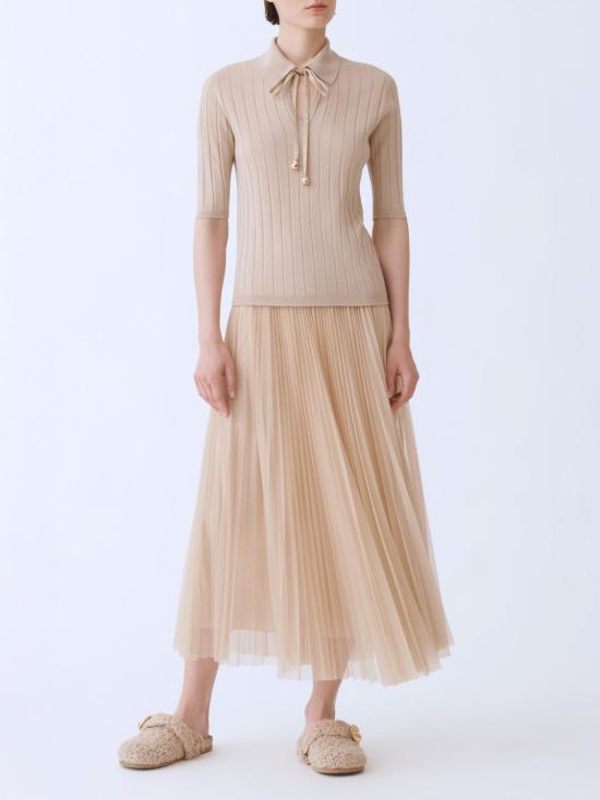 25FW 파비아나 필리피 폴로 티셔츠 MAD215F053N125 0157 Beige - FABIANA FILIPPI