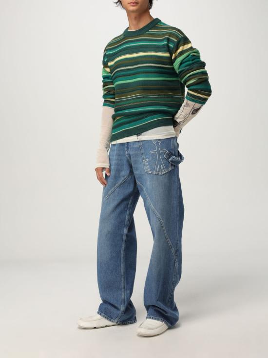 25FW JW앤더슨 스웨터 KW1432YN0008 496 Green - JW ANDERSON