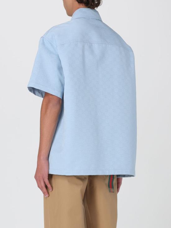 25SS 구찌 반팔 셔츠 811732ZASO2 4030 Sky Blue - GUCCI