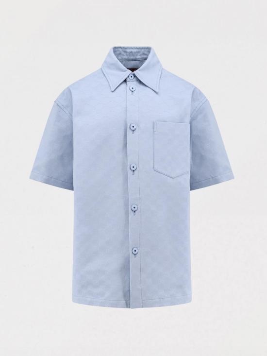 25SS 구찌 반팔 셔츠 811732ZASO2 4030 Sky Blue