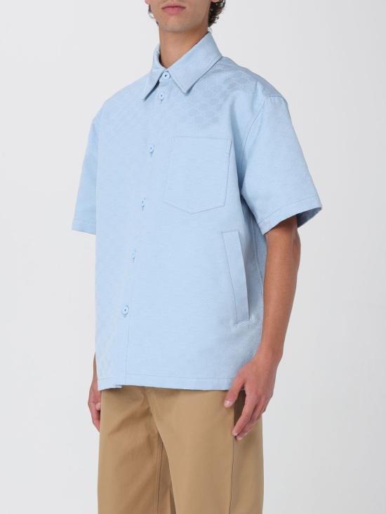 25SS 구찌 반팔 셔츠 811732ZASO2 4030 Sky Blue - GUCCI