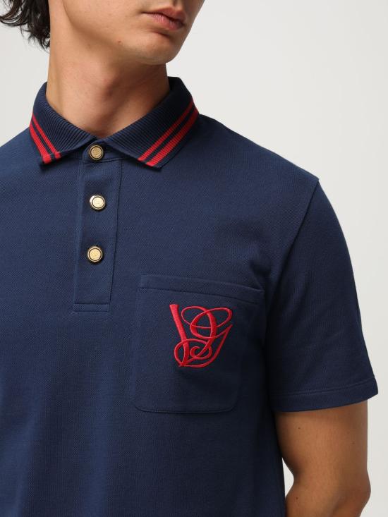 25FW 발렌티노 가라바니 폴로 티셔츠 7V3MH04AB18 D51 Blue - VALENTINO GARAVANI