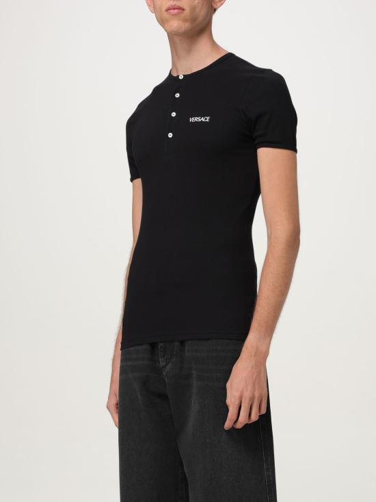 25FW 베르사체 반팔 티셔츠 10196781A09410 1B000 Black - VERSACE