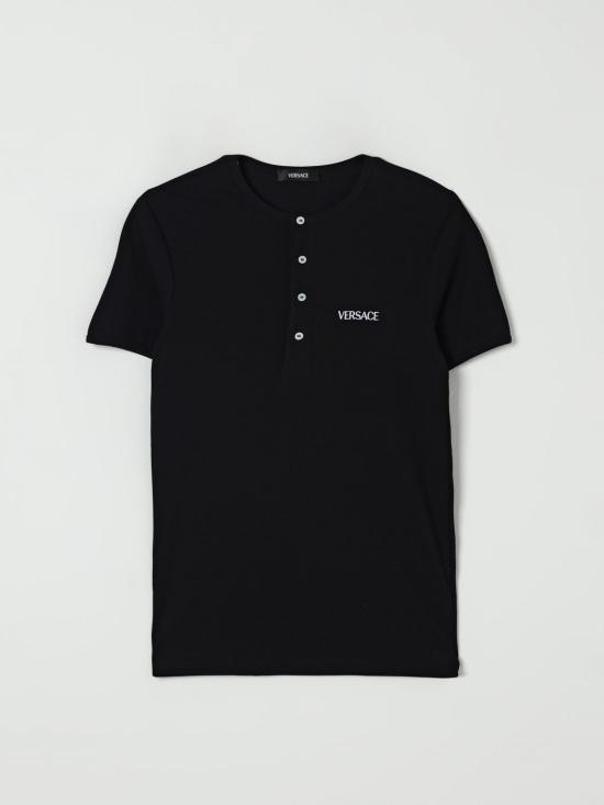 25FW 베르사체 반팔 티셔츠 10196781A09410 1B000 Black - VERSACE