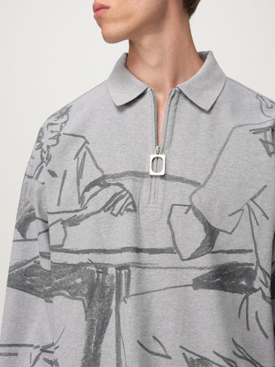 25FW JW앤더슨 후드 티셔츠 JO0274PG1755 945 Grey - JW ANDERSON