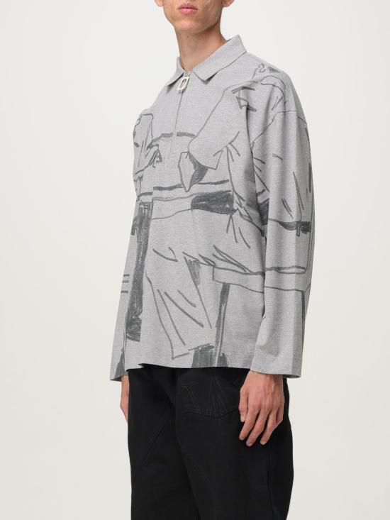 25FW JW앤더슨 후드 티셔츠 JO0274PG1755 945 Grey - JW ANDERSON