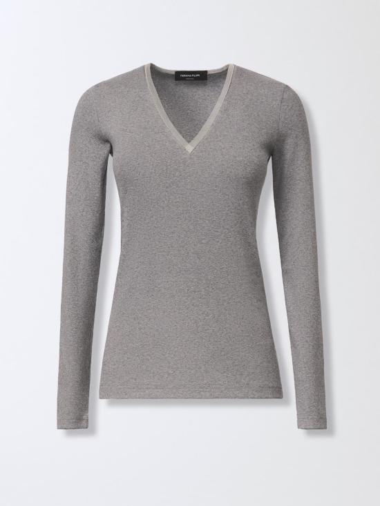 25FW 파비아나 필리피 저지 티셔츠 JED215F130L577 8132 Grey - FABIANA FILIPPI