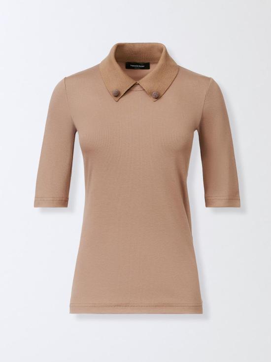 25FW 파비아나 필리피 폴로 티셔츠 JED215F132L576 1268 Natural - FABIANA FILIPPI