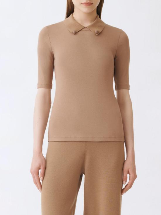 25FW 파비아나 필리피 폴로 티셔츠 JED215F132L576 1268 Natural