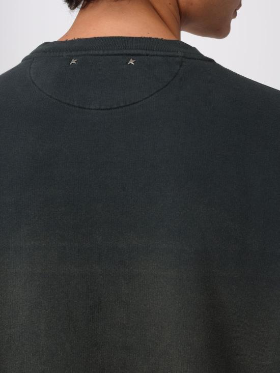 26SS 골든구스 로고 자수 코튼 스웨트셔츠 GUP01938P00214690498 Black - GOLDEN GOOSE