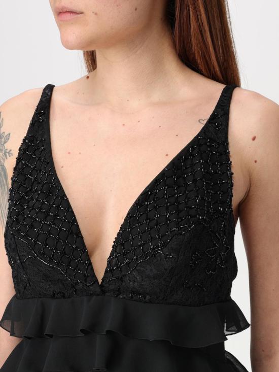 25FW 엘리자베타프랜치 롱 원피스 ABR42 110 Black - ELISABETTA FRANCHI