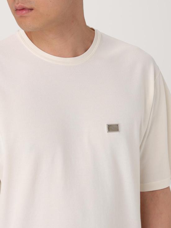 25FW 돌체앤가바나 반팔 티셔츠 G8SE3TFU7EN A4567 Yellow Cream - DOLCE & GABBANA