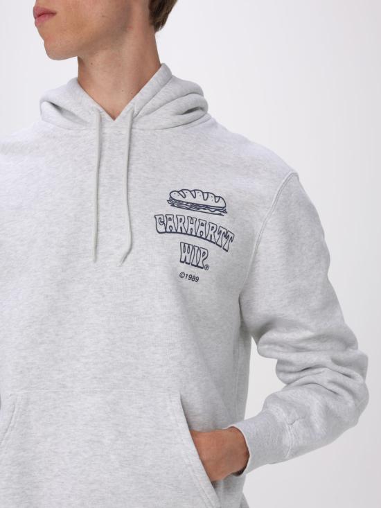 25FW 칼하트 WIP 후드 샌드위치 스웨트셔츠 I035277 1V1XX Grey - CARHARTT WIP
