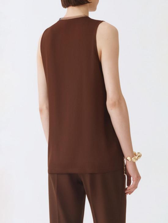 25FW 파비아나 필리피 민소매 티셔츠 TPD215F295L561 1269 Ebony - FABIANA FILIPPI