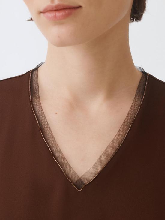 25FW 파비아나 필리피 민소매 티셔츠 TPD215F295L561 1269 Ebony - FABIANA FILIPPI