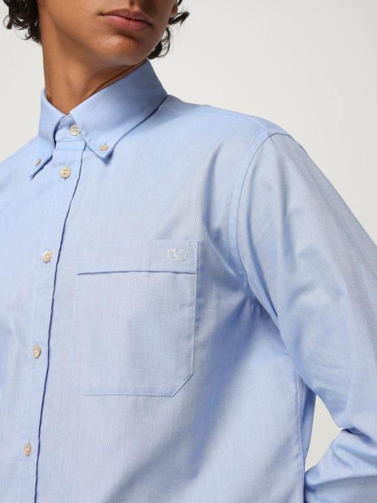 25FW 발렌티노 가라바니 긴팔 셔츠 7V3ABS80ATH CZV Gnawed Blue - VALENTINO GARAVANI