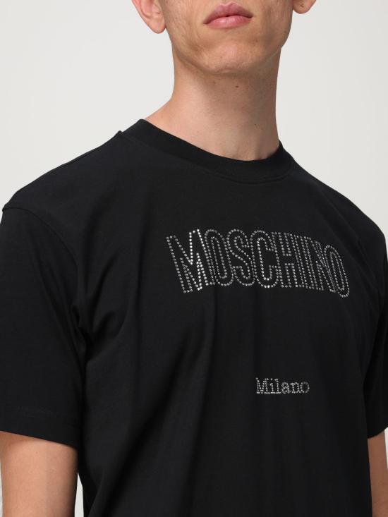 25FW 모스키노 반팔 티셔츠 07265241 1555 Black - MOSCHINO