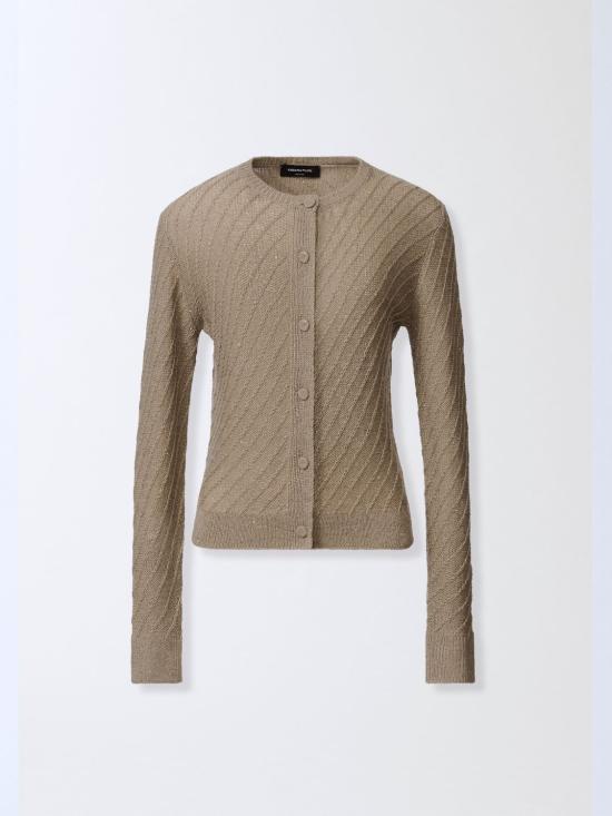 25FW 파비아나 필리피 가디건 MAD215F112D296 6171 Olive - FABIANA FILIPPI