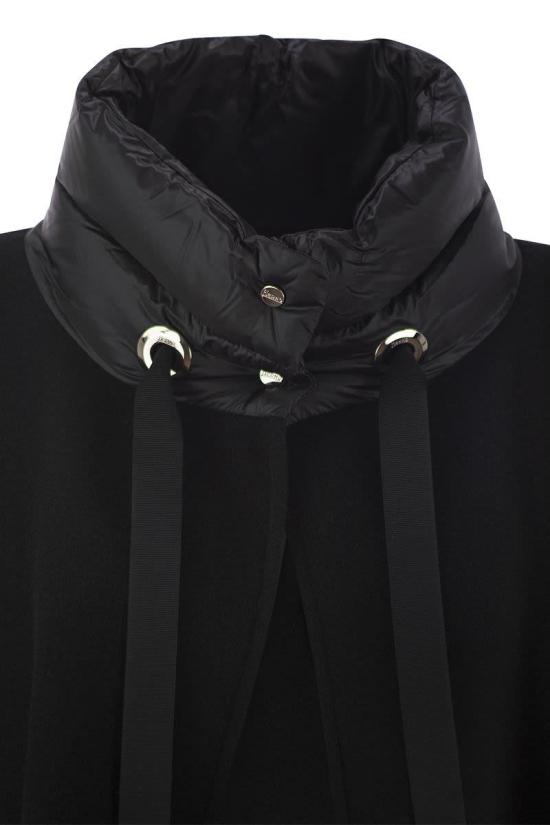 25FW 에르노 퀼티드 포켓 판초 GC00066DR33395 9300 Black - HERNO