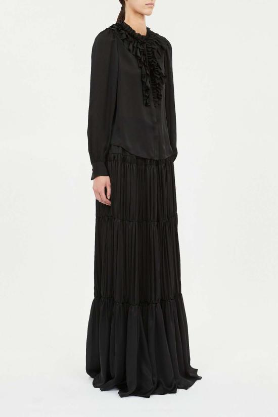  울라 존슨 블라우스 루앙 실크 러플 프런트 롱슬리브 - ULLA JOHNSON