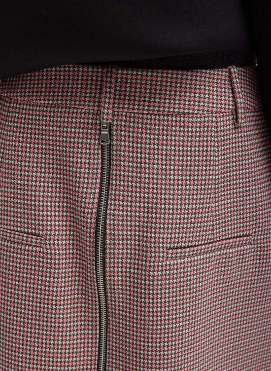  티비 미디 스커트 레온 체크 미디 팬츠 지퍼 스커트 - TIBI