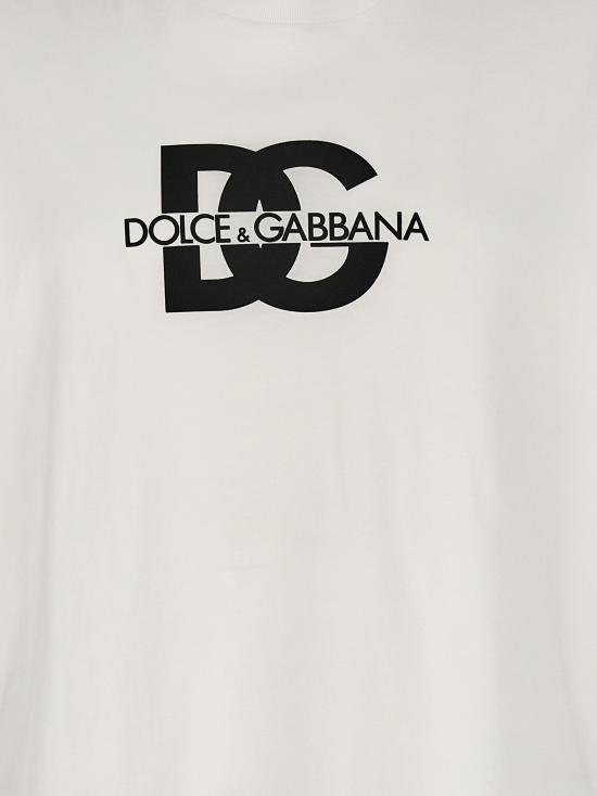 26SS 돌체앤가바나 반팔 티셔츠 G8PN9TG7M1CW0800 White Black - DOLCE & GABBANA