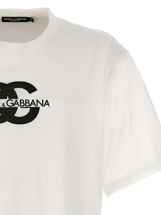 26SS 돌체앤가바나 반팔 티셔츠 G8PN9TG7M1CW0800 White Black - DOLCE & GABBANA