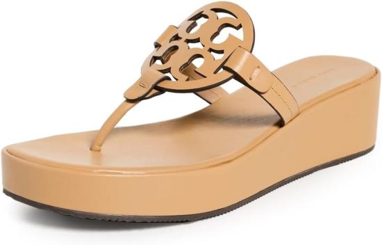  토리버치 부츠 밀러 웨지  25mm 진저 쇼트브레드 - TORY BURCH