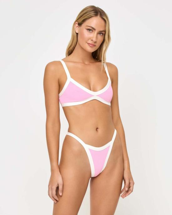  엘스페이스 비키니 수영복 L스페이스 리브드 맥켄지 비키니 바텀 핑크 슈가 크림 - L SPACE
