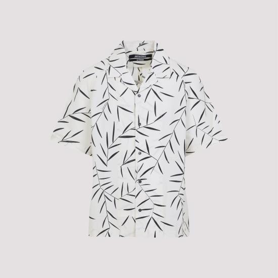 25FW 자크뮈스 반팔 셔츠 SHM00535AW00208 1KL PRINT FOLIAGE OFF WHITE B NUDE NEUTRALS - JACQUEMUS