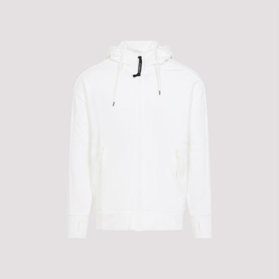 25FW 씨피 컴퍼니 레이즈드 플리스 후드 집업 RCCMSS715A 005086W 103 GAUZE WHITE - C.P. COMPANY