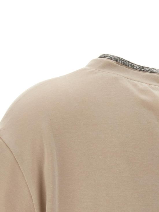 25FW 브루넬로 쿠치넬리 반팔 티셔츠 MPT18BD200C8539 Beige - BRUNELLO CUCINELLI