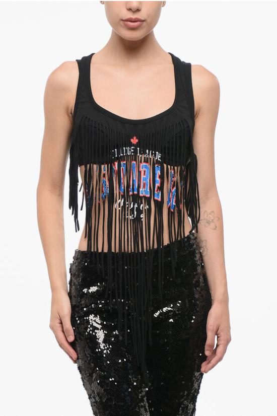  디스퀘어드2 민소매 티셔츠 S72NC1078 S24668 900 Black