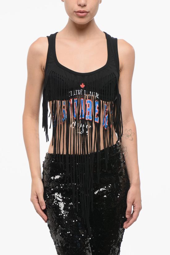  디스퀘어드2 민소매 티셔츠 S72NC1078 S24668 900 Black