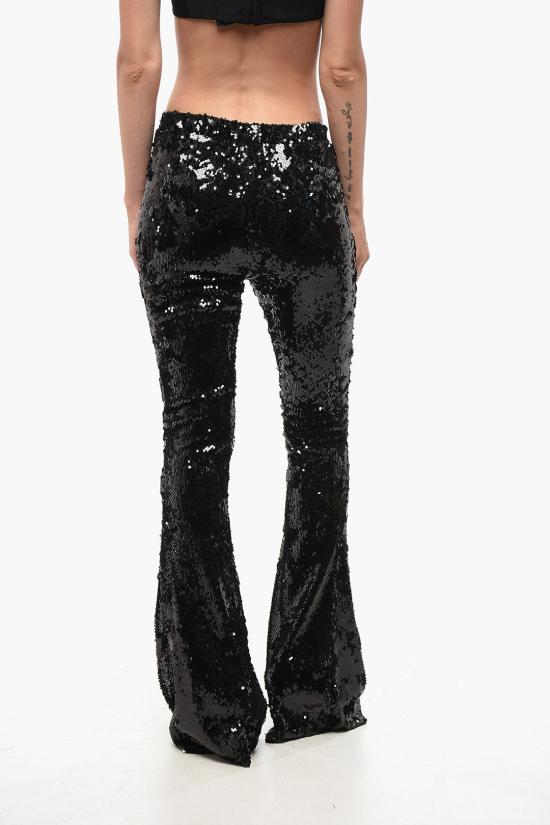  아드리아나 핫 꾸뛰르 스트레이트 팬츠 SEQUIN FLARE PANTS BLACK Black - ADRIANA HOT COUTURE
