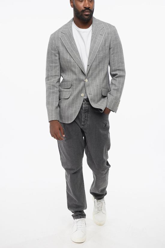  브루넬로 쿠치넬리 수트 자켓 MW4987BWD TW498 C042 Gray - BRUNELLO CUCINELLI