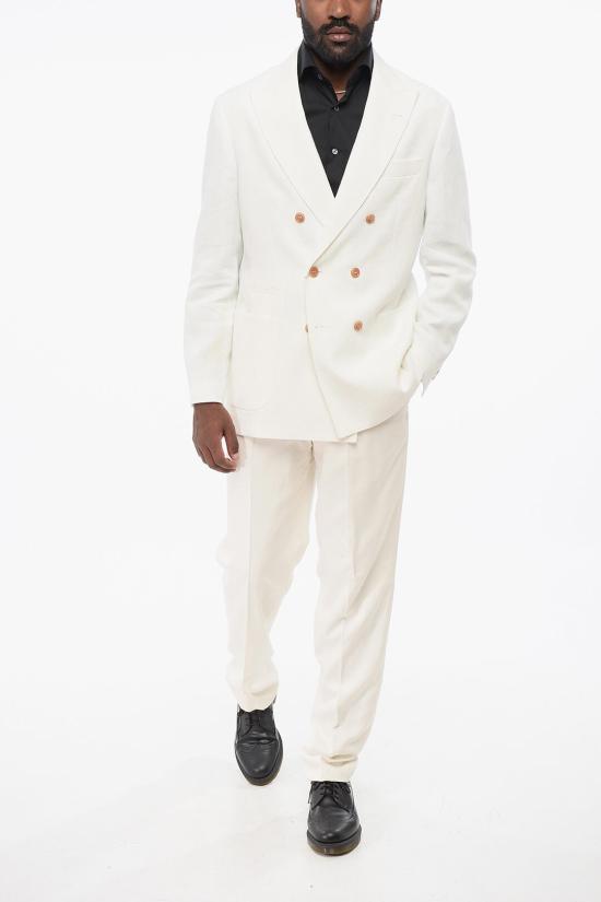  브루넬로 쿠치넬리 수트 자켓 MW4317BBD TW431 C802 White - BRUNELLO CUCINELLI
