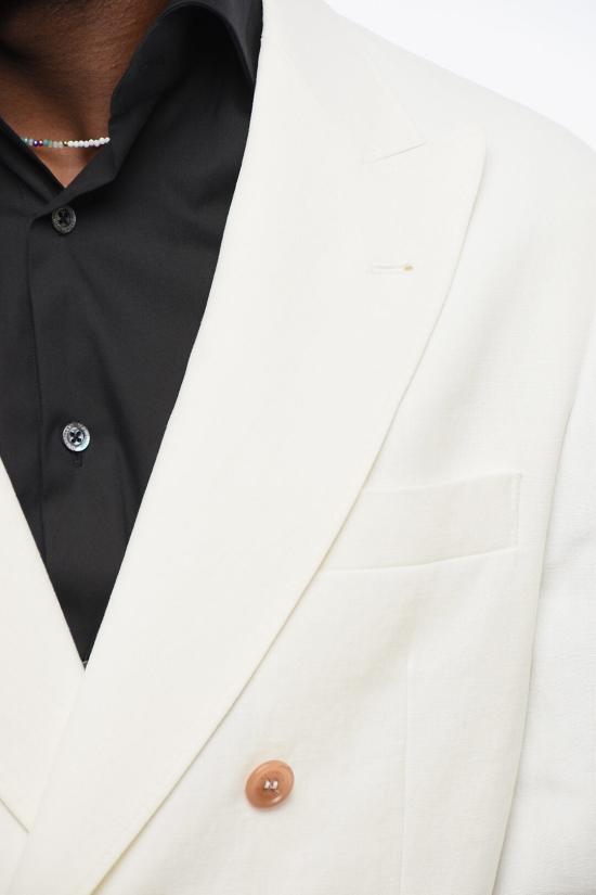  브루넬로 쿠치넬리 수트 자켓 MW4317BBD TW431 C802 White - BRUNELLO CUCINELLI