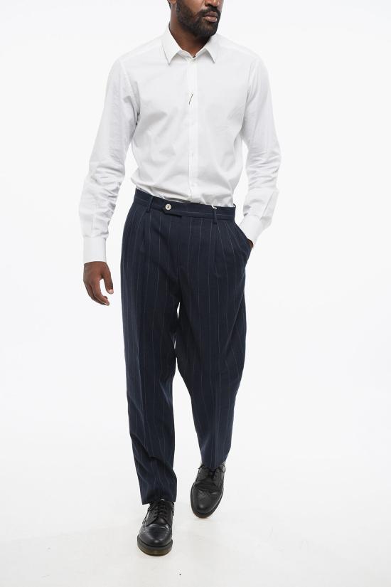  브루넬로 쿠치넬리 스트레이트 팬츠 MS484L00S TS484 C002 Blue - BRUNELLO CUCINELLI