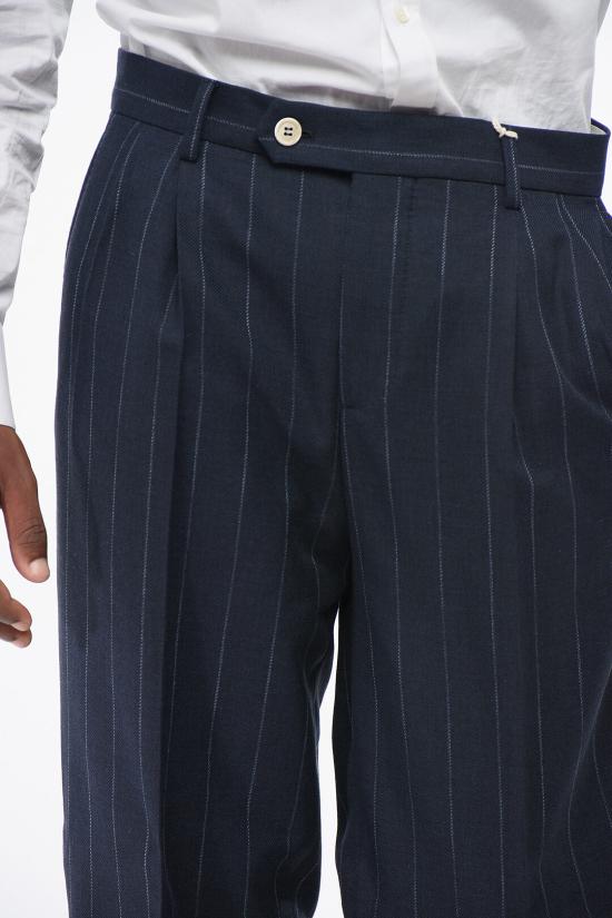  브루넬로 쿠치넬리 스트레이트 팬츠 MS484L00S TS484 C002 Blue - BRUNELLO CUCINELLI