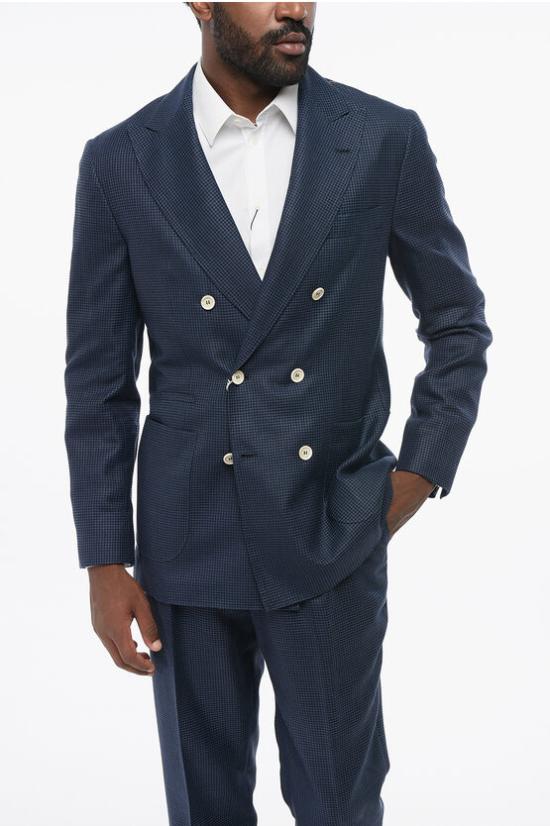  브루넬로 쿠치넬리 수트 세트 MS486LDBH TS486 C094 Blue - BRUNELLO CUCINELLI