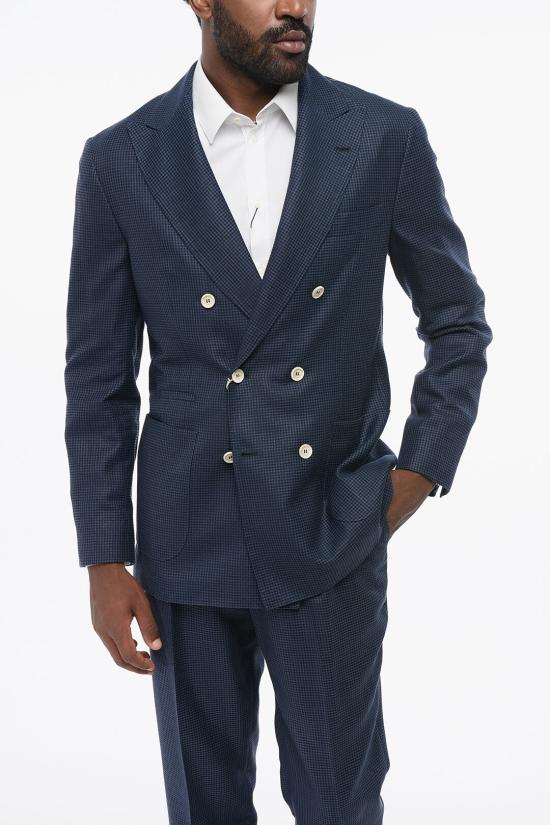  브루넬로 쿠치넬리 수트 세트 MS486LDBH TS486 C094 Blue - BRUNELLO CUCINELLI